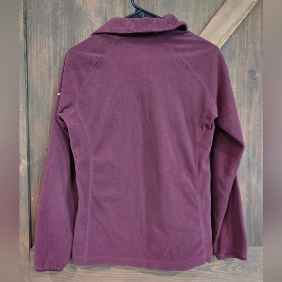 COLUMBIA Maroon Lightweight Quarter Zip Fleece Pullover Size Medium - Picture 4 of 4